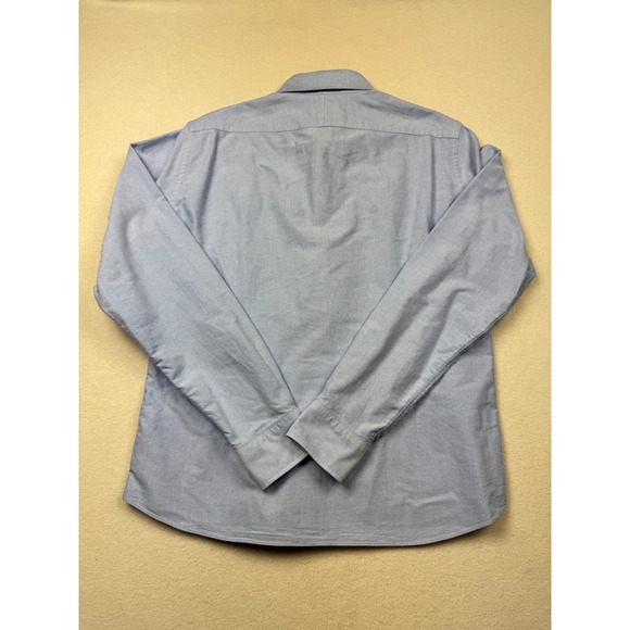 Proper Cloth‎ Blue Oxford Dress Shirt J. Markham Custom 100% Cotton Long Sleeve - Picture 7 of 7
